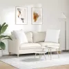 Kanapé párnák 2 pcs Fehér 80 x 80 cm szövet