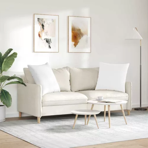 Kanapé párnák 2 pcs Fehér 80 x 80 cm szövet