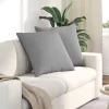 Kanapé párnák 2 pcs Szürke 80 x 80 cm szövet