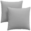 Kanapé párnák 2 pcs Szürke 80 x 80 cm szövet