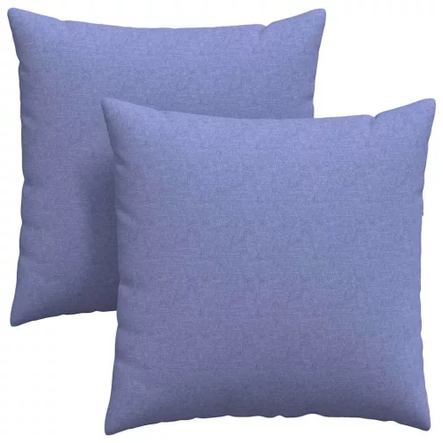 Kanapé párnák 2 pcs Kék 80 x 80 cm szövet