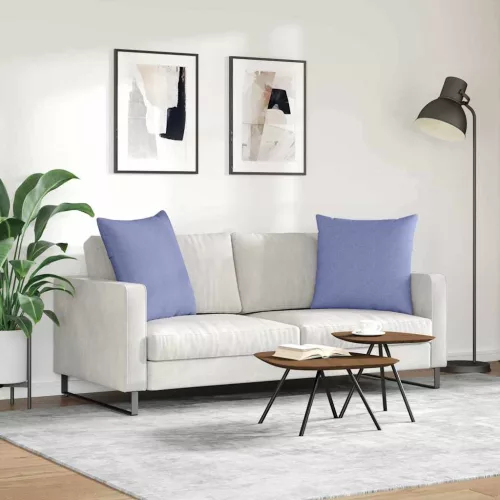 Kanapé párnák 2 pcs Kék 80 x 80 cm szövet