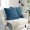Kanapé párnák 2 pcs Kék 80 x 80 cm Bársonyos szövet
