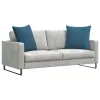 Kanapé párnák 2 pcs Kék 80 x 80 cm Bársonyos szövet
