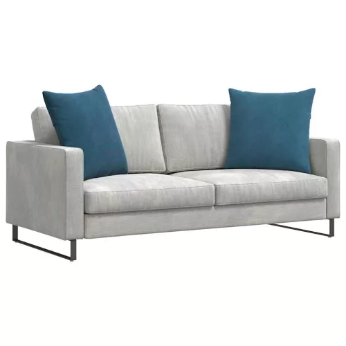 Kanapé párnák 2 pcs Kék 80 x 80 cm Bársonyos szövet