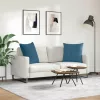 Kanapé párnák 2 pcs Kék 80 x 80 cm Bársonyos szövet