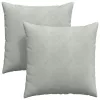 Kanapé párnák 2 pcs Világosszürke 80 x 80 cm Bársonyos szövet