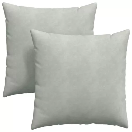 Kanapé párnák 2 pcs Világosszürke 80 x 80 cm Bársonyos szövet