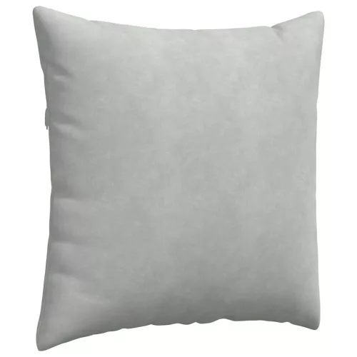 Kanapé párnák 2 pcs Világosszürke 80 x 80 cm Bársonyos szövet