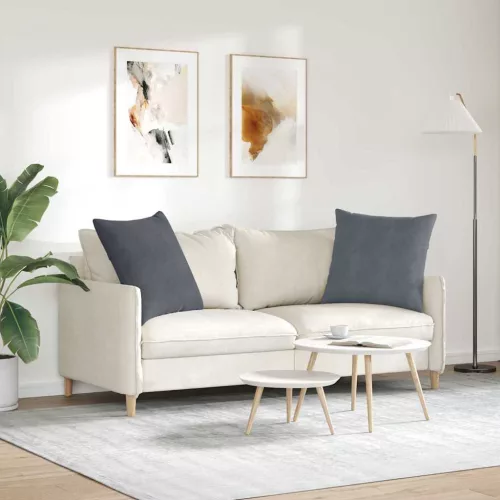 Kanapé párnák 2 pcs Sötétszürke 80 x 80 cm Bársonyos szövet