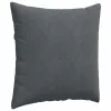 Kanapé párnák 2 pcs Sötétszürke 80 x 80 cm Bársonyos szövet
