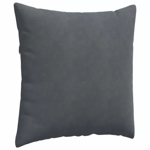 Kanapé párnák 2 pcs Sötétszürke 80 x 80 cm Bársonyos szövet