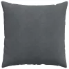 Kanapé párnák 2 pcs Sötétszürke 80 x 80 cm Bársonyos szövet