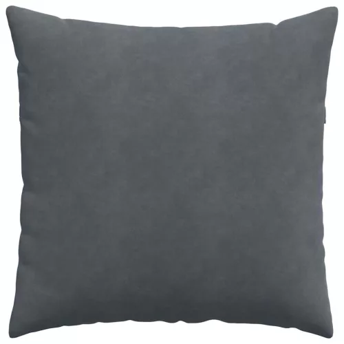 Kanapé párnák 2 pcs Sötétszürke 80 x 80 cm Bársonyos szövet