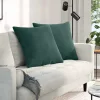 Kanapé párnák 2 pcs Sötétzöld 80 x 80 cm Bársonyos szövet