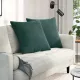 Kanapé párnák 2 pcs Sötétzöld 80 x 80 cm Bársonyos szövet