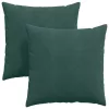 Kanapé párnák 2 pcs Sötétzöld 80 x 80 cm Bársonyos szövet