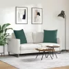 Kanapé párnák 2 pcs Sötétzöld 80 x 80 cm Bársonyos szövet