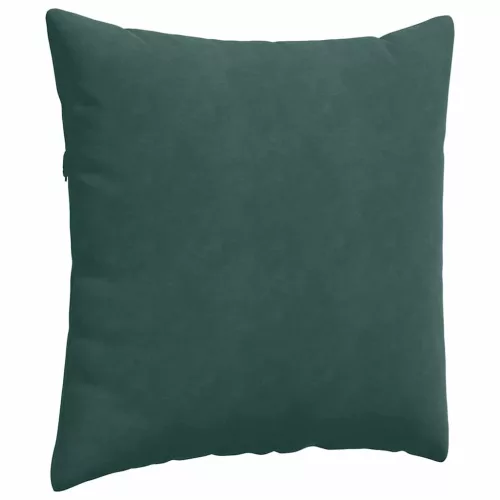 Kanapé párnák 2 pcs Sötétzöld 80 x 80 cm Bársonyos szövet