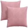 Kanapé párnák 2 pcs Rózsaszín 80 x 80 cm Bársonyos szövet