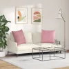 Kanapé párnák 2 pcs Rózsaszín 80 x 80 cm Bársonyos szövet