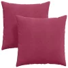 Kanapé párnák 2 pcs Bordó 80 x 80 cm Bársonyos szövet