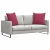 Kanapé párnák 2 pcs Bordó 80 x 80 cm Bársonyos szövet