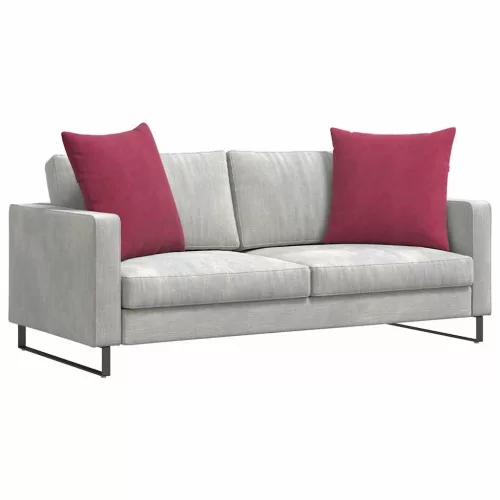 Kanapé párnák 2 pcs Bordó 80 x 80 cm Bársonyos szövet
