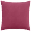 Kanapé párnák 2 pcs Bordó 80 x 80 cm Bársonyos szövet