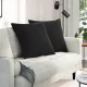 Kanapé párnák 2 pcs Fekete 80 x 80 cm Bársonyos szövet