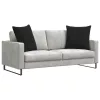 Kanapé párnák 2 pcs Fekete 80 x 80 cm Bársonyos szövet