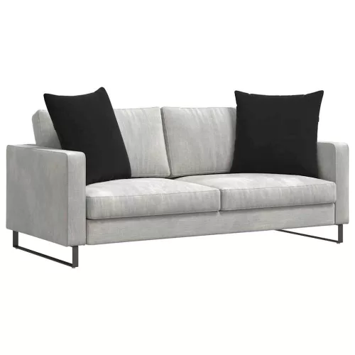 Kanapé párnák 2 pcs Fekete 80 x 80 cm Bársonyos szövet