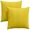 Kanapé párnák 2 pcs Sárga 80 x 80 cm Bársonyos szövet