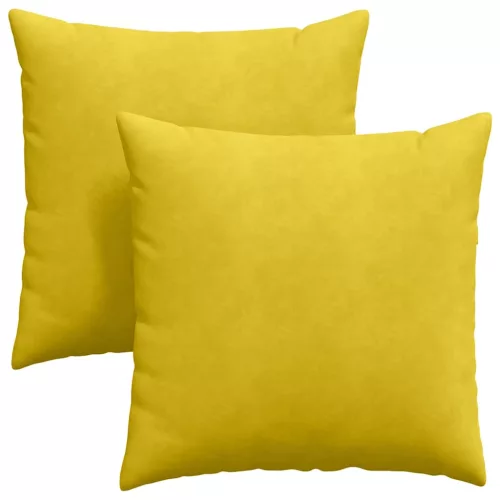 Kanapé párnák 2 pcs Sárga 80 x 80 cm Bársonyos szövet
