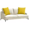 Kanapé párnák 2 pcs Sárga 80 x 80 cm Bársonyos szövet