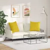 Kanapé párnák 2 pcs Sárga 80 x 80 cm Bársonyos szövet