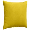 Kanapé párnák 2 pcs Sárga 80 x 80 cm Bársonyos szövet