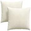 Kanapé párnák 2 pcs Krém 80 x 80 cm Bársonyos szövet