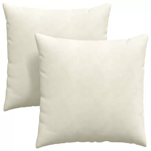 Kanapé párnák 2 pcs Krém 80 x 80 cm Bársonyos szövet