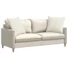 Kanapé párnák 2 pcs Krém 80 x 80 cm Bársonyos szövet
