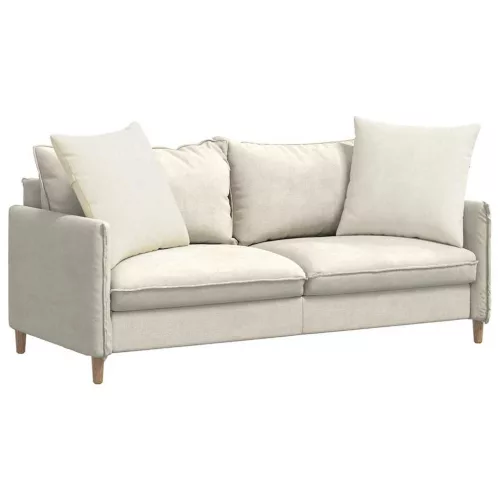 Kanapé párnák 2 pcs Krém 80 x 80 cm Bársonyos szövet