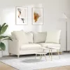 Kanapé párnák 2 pcs Krém 80 x 80 cm Bársonyos szövet