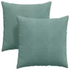 Kanapé párnák 2 pcs Tengeri Zöld 80 x 80 cm Bársonyos szövet