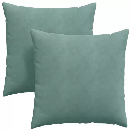 Kanapé párnák 2 pcs Tengeri Zöld 80 x 80 cm Bársonyos szövet