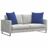 Kanapé párnák 2 pcs Rendőrségi kék 80 x 80 cm Bársonyos szövet