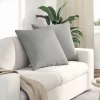 Kanapé párnák 2 pcs Világosszürke 80 x 80 cm szövet