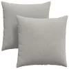 Kanapé párnák 2 pcs Világosszürke 80 x 80 cm szövet