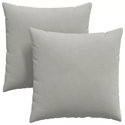 Kanapé párnák 2 pcs Világosszürke 80 x 80 cm szövet