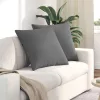 Kanapé párnák 2 pcs Sötétszürke 80 x 80 cm szövet