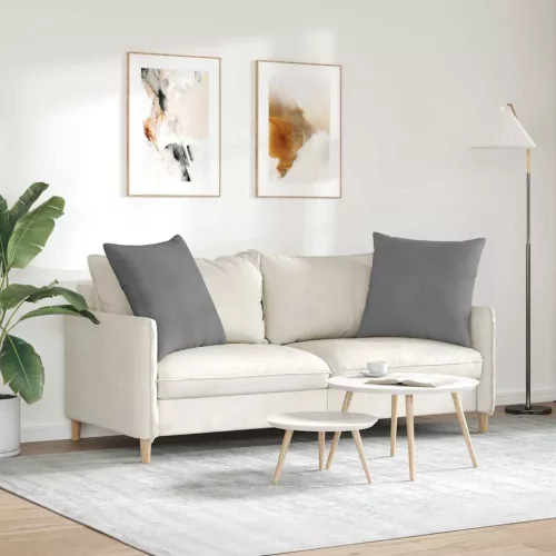 Kanapé párnák 2 pcs Sötétszürke 80 x 80 cm szövet